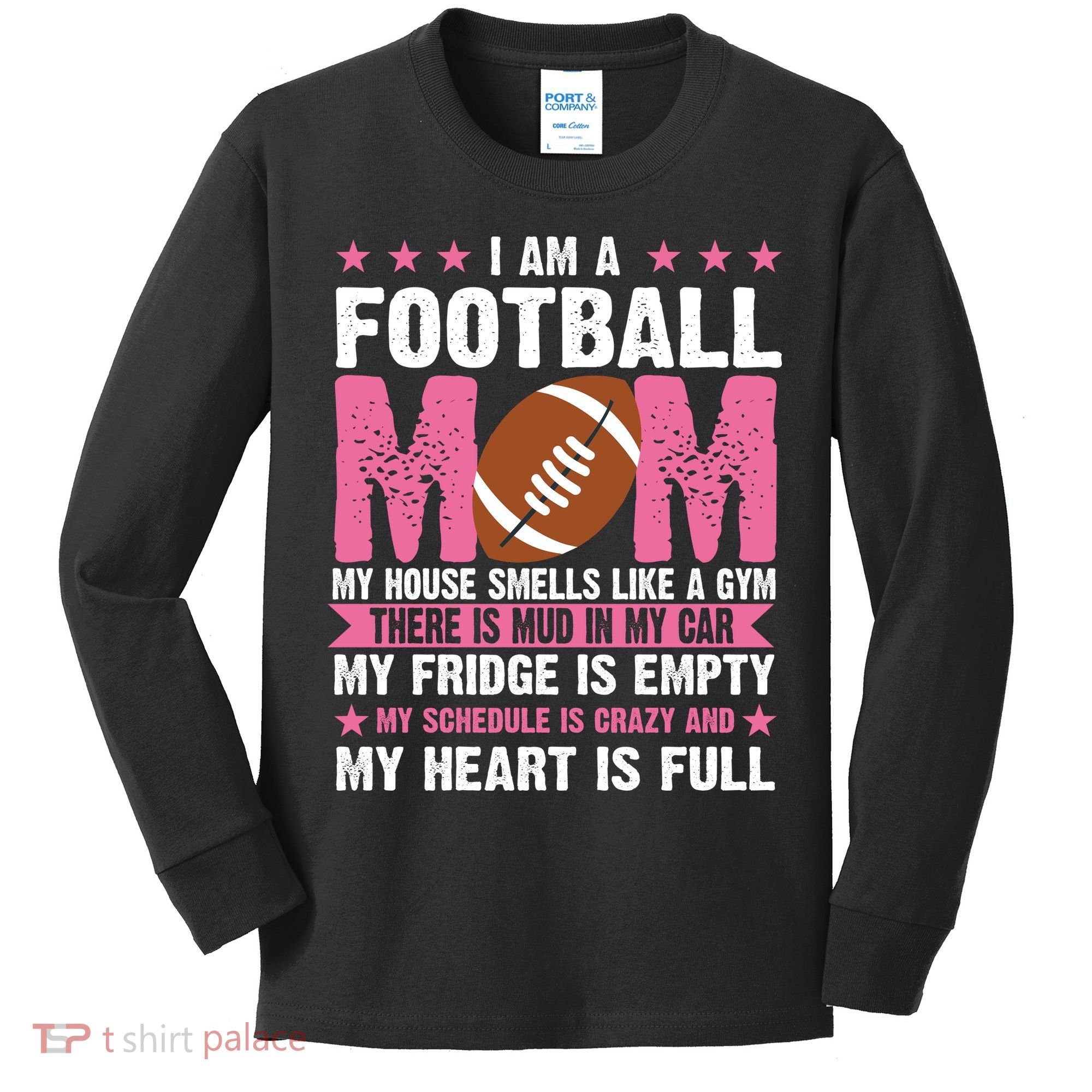 Funny Football Mom Quote Fan Kids Long Sleeve Shirt