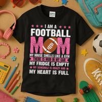 Funny Football Mom Quote Fan Kids T-Shirt thumb 3