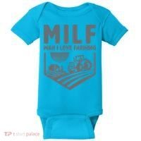Funny Farmer Milf Man I Love Farming Gift Baby Bodysuit thumb 0