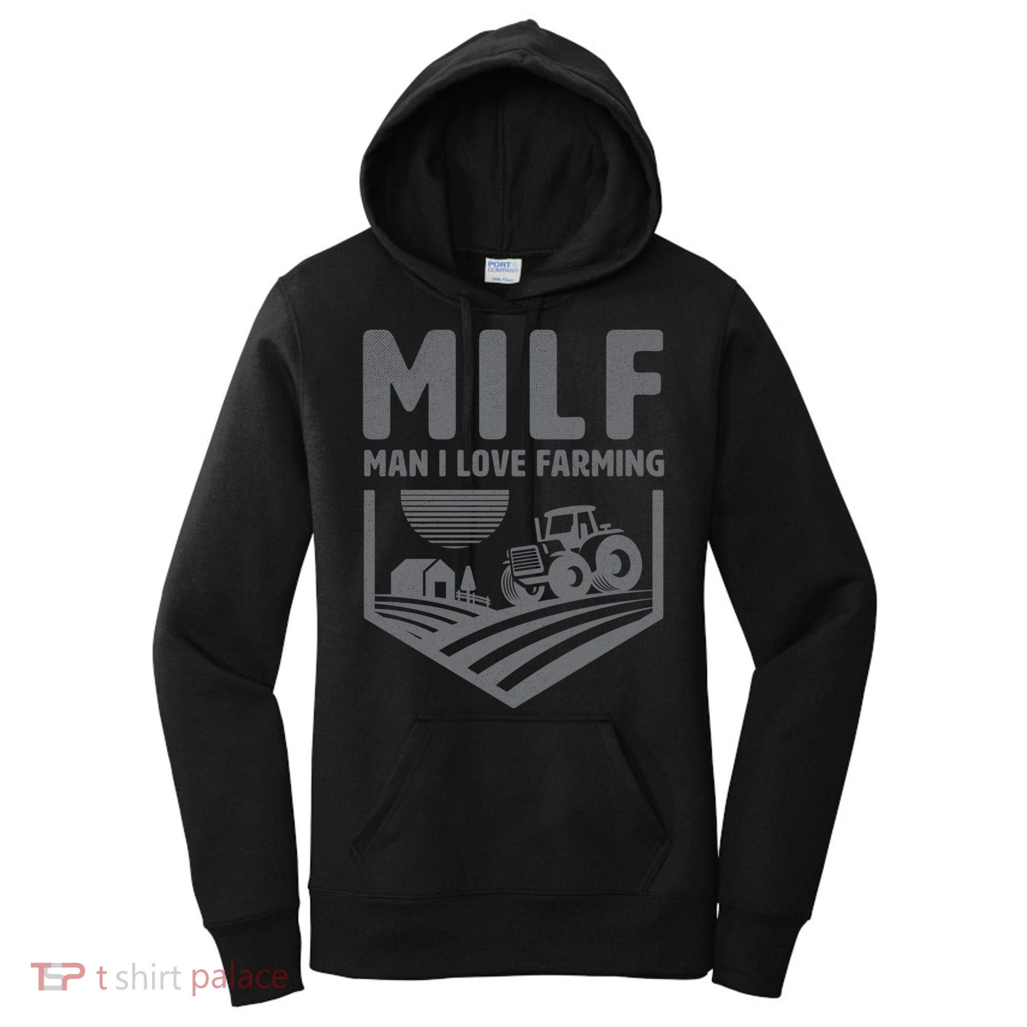 Funny Farmer Milf Man I Love Farming Gift Women's Hoodie