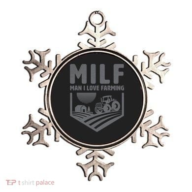 Funny Farmer Milf Man I Love Farming Gift Ornament