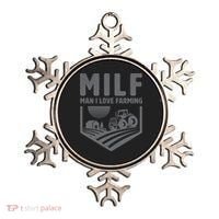 Funny Farmer Milf Man I Love Farming Gift Ornament thumb 0