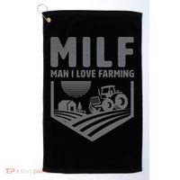 Funny Farmer Milf Man I Love Farming Gift Golf Towel thumb 0