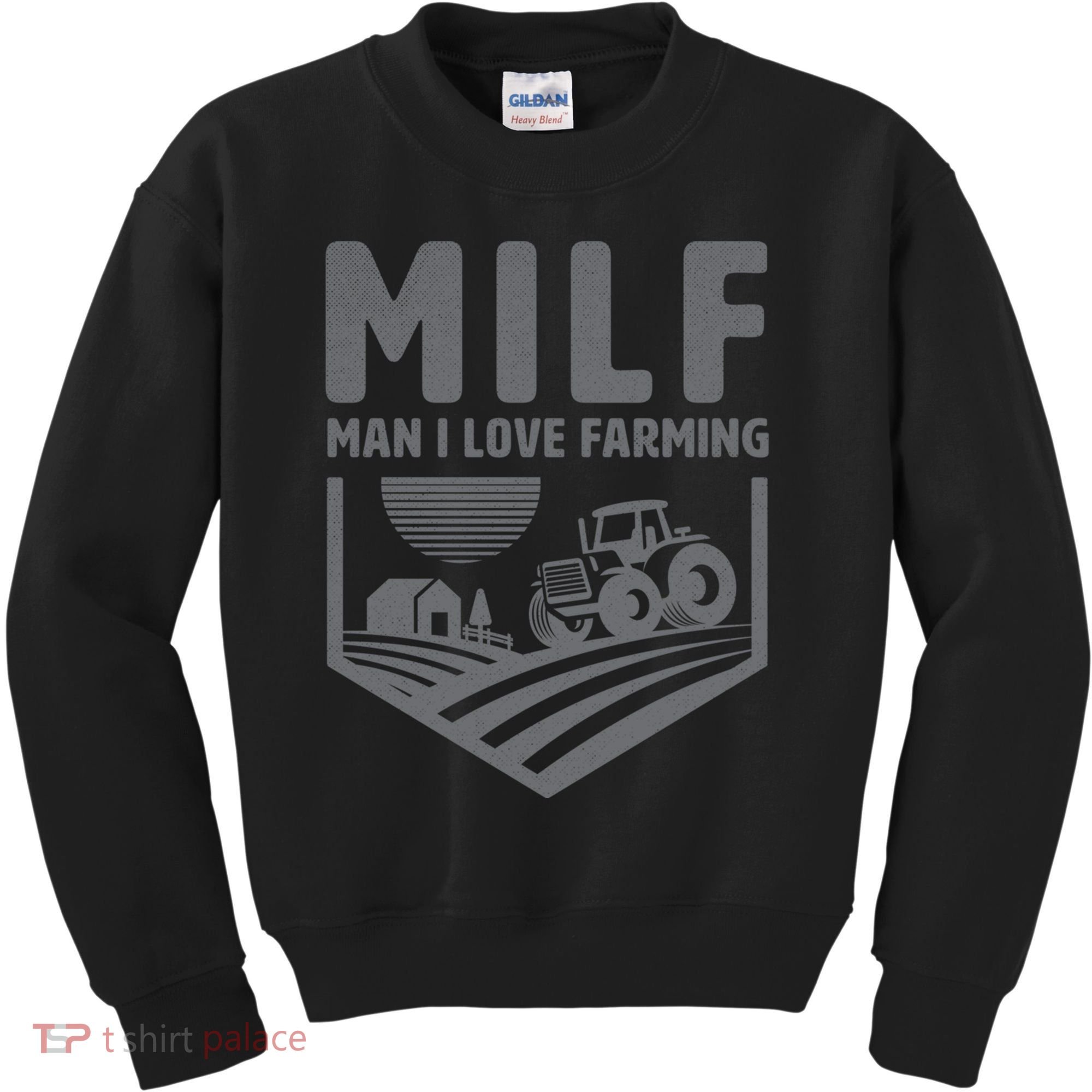 Funny Farmer Milf Man I Love Farming Gift Kids Sweatshirt