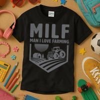 Funny Farmer Milf Man I Love Farming Gift Kids T-Shirt thumb 3