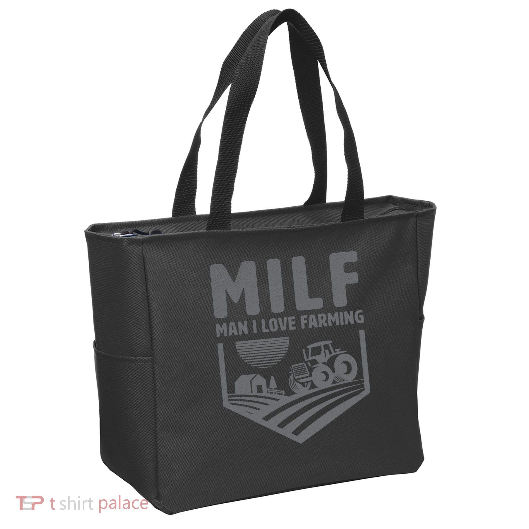 Funny Farmer Milf Man I Love Farming Gift Tote Bag