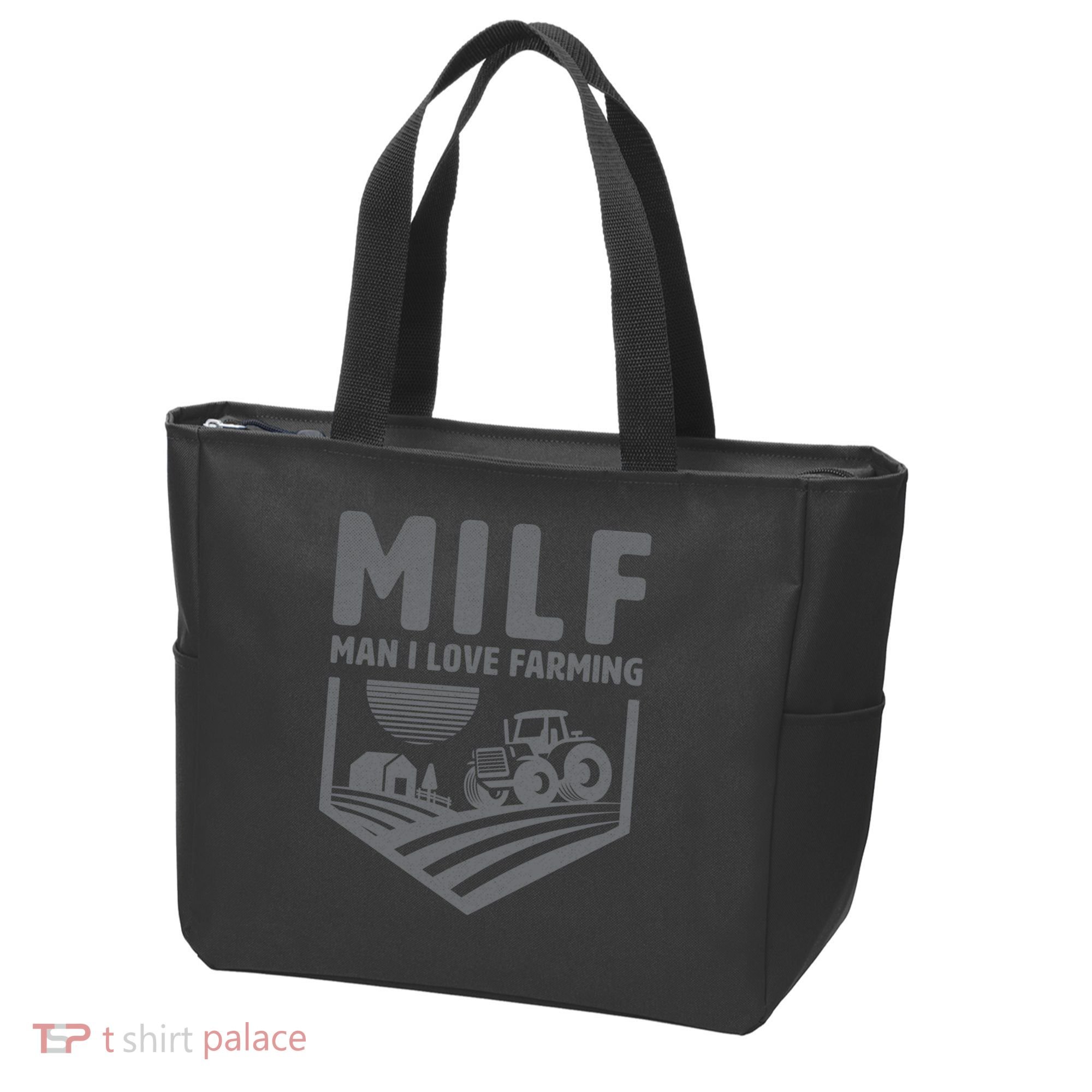 Funny Farmer Milf Man I Love Farming Gift Tote Bag