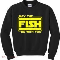 Funny Fishing May The Fish Be With You Fisher Kids Sweatshirt thumb 0