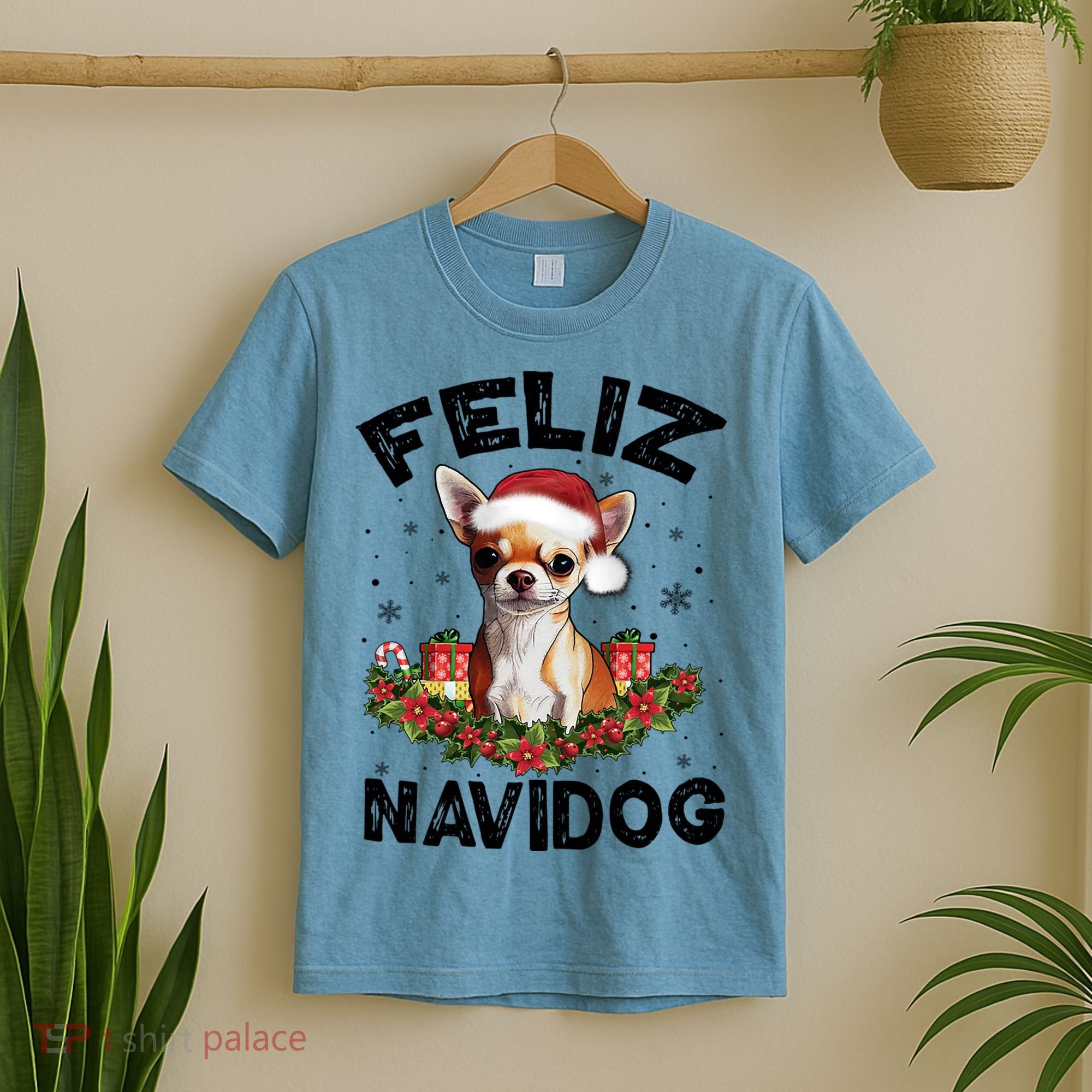 Funny Feliz Navidog Chihuahua Dog Lover Gift Christmas Cute Gift T-Shirt