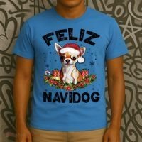 Funny Feliz Navidog Chihuahua Dog Lover Gift Christmas Cute Gift T-Shirt thumb 3
