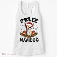 Funny Feliz Navidog Chihuahua Dog Lover Gift Christmas Cute Gift Women's Tank Top thumb 0