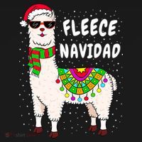 Fleece Feliz Navidad Llama Christmas Cute Xmas Gift Doggie Tank thumb 4