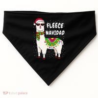 Fleece Feliz Navidad Llama Christmas Cute Xmas Gift USA-Made Doggie Bandana thumb 0