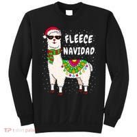 Fleece Feliz Navidad Llama Christmas Cute Xmas Gift Sweatshirt thumb 0