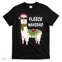 Fleece Feliz Navidad Llama Christmas Cute Xmas Gift T-Shirt thumb 0