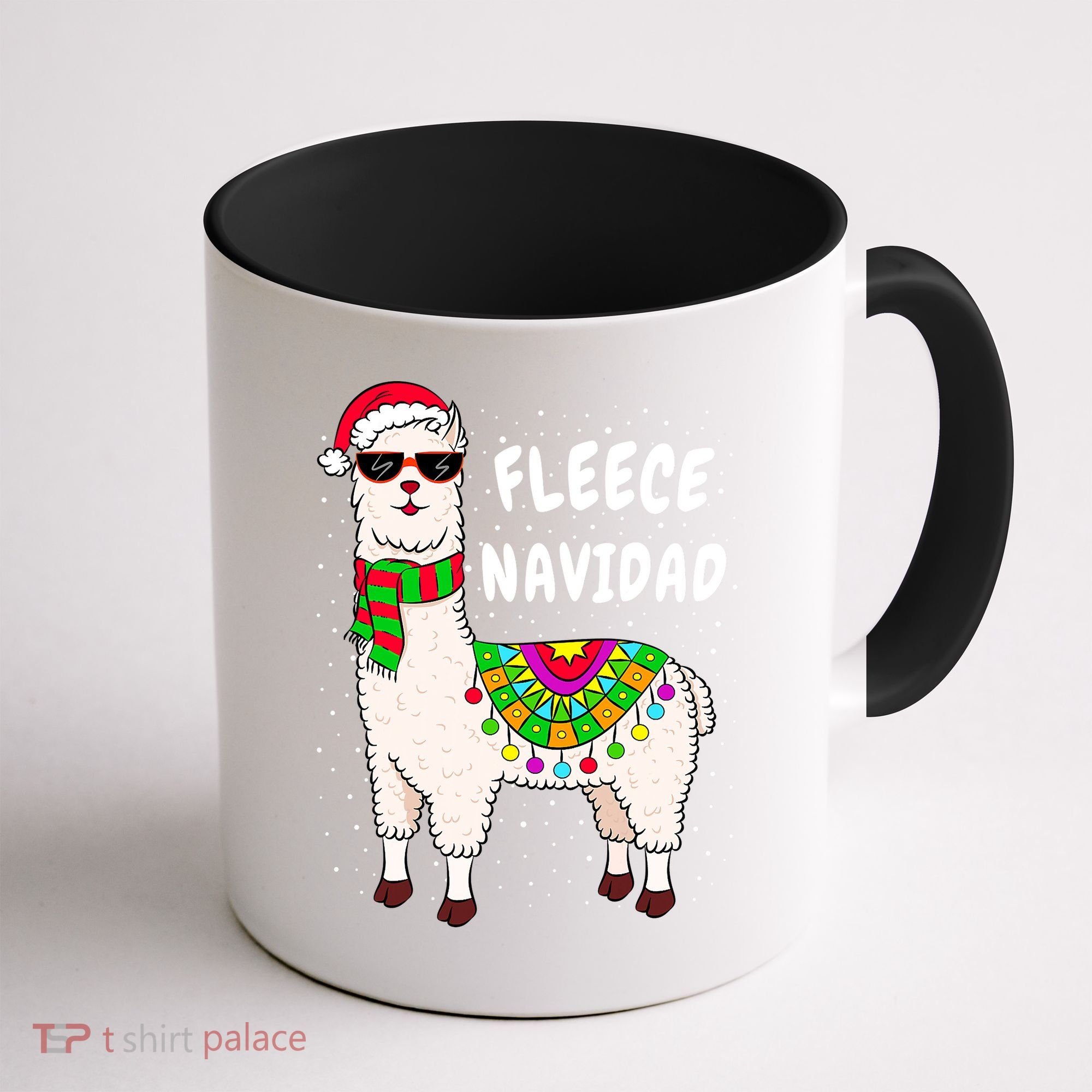 Fleece Feliz Navidad Llama Christmas Cute Xmas Gift Coffee Mug