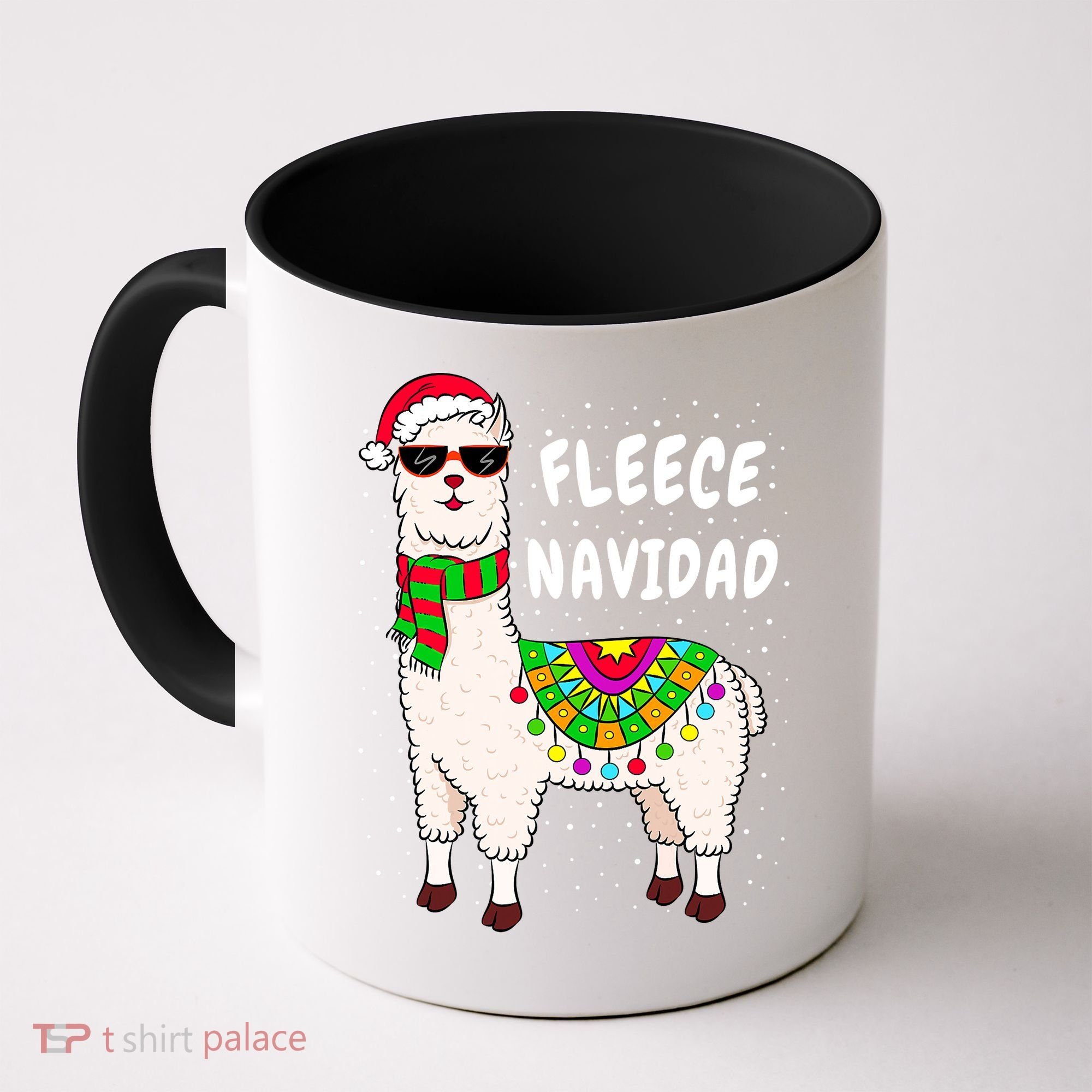 Fleece Feliz Navidad Llama Christmas Cute Xmas Gift Coffee Mug