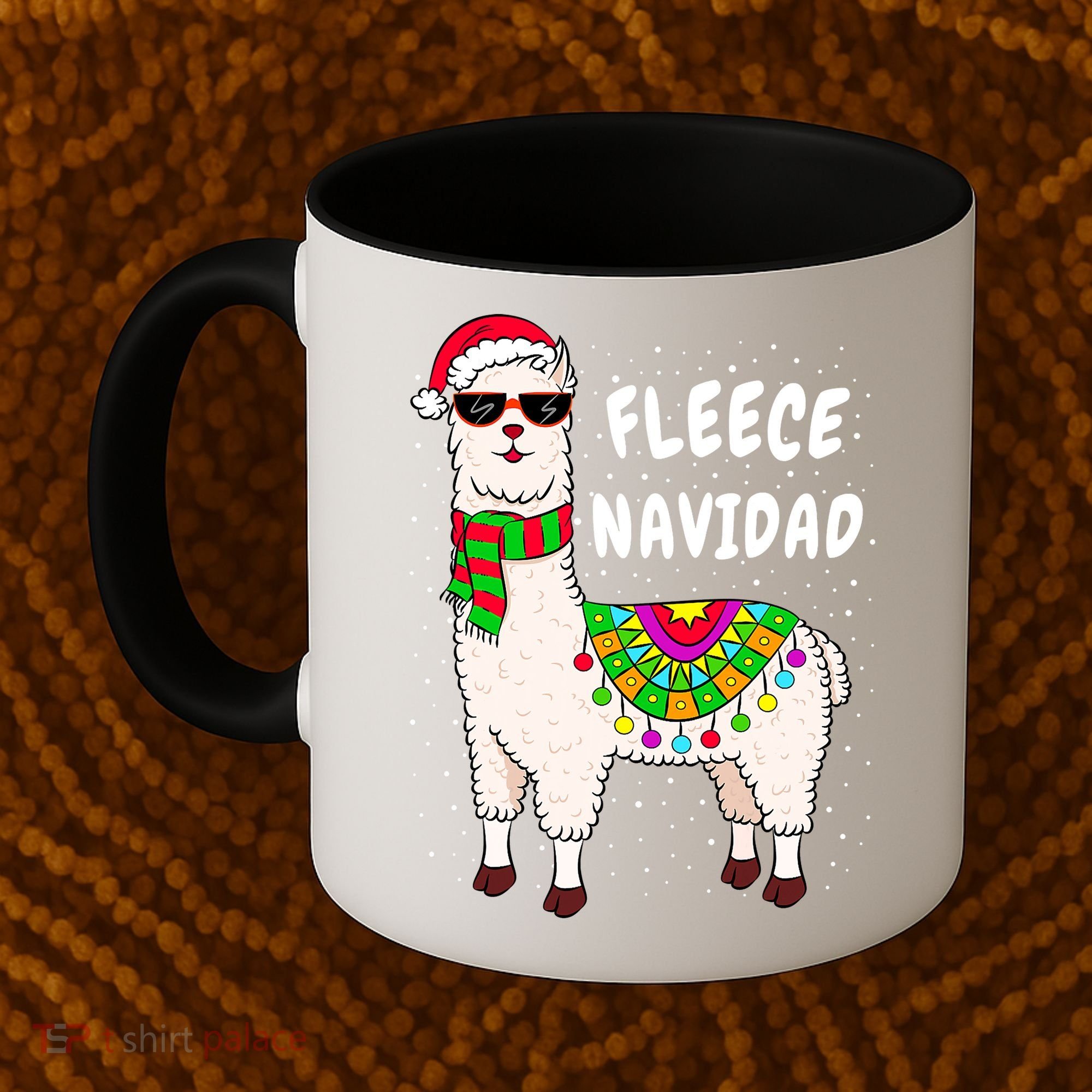 Fleece Feliz Navidad Llama Christmas Cute Xmas Gift Coffee Mug