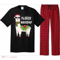 Fleece Feliz Navidad Llama Christmas Cute Xmas Gift Pajama Set thumb 0
