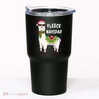 Fleece Feliz Navidad Llama Christmas Cute Xmas Gift Tumbler thumb 0