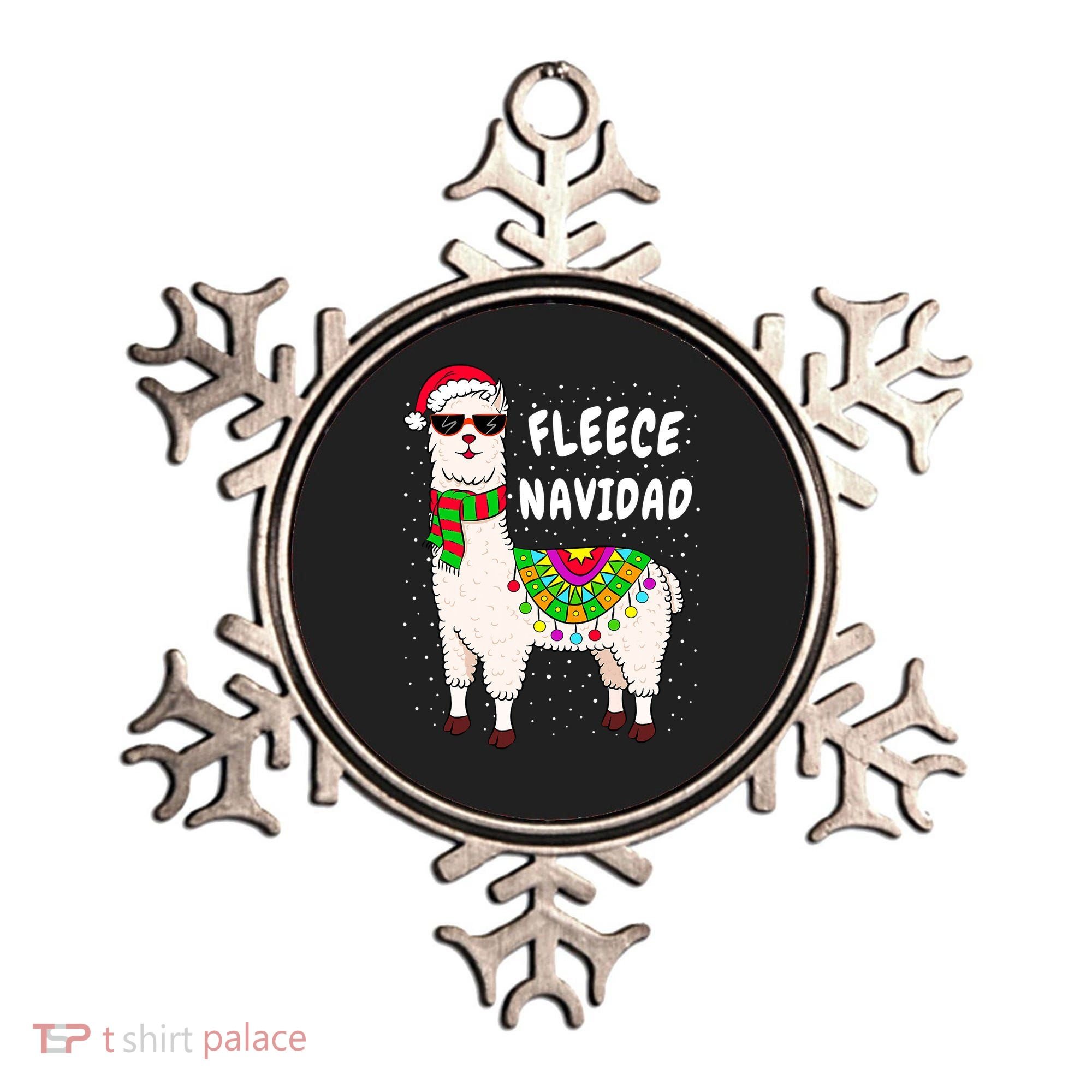 Fleece Feliz Navidad Llama Christmas Cute Xmas Gift Ornament