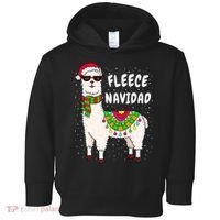 Fleece Feliz Navidad Llama Christmas Cute Xmas Gift Toddler Hoodie thumb 0