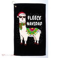 Fleece Feliz Navidad Llama Christmas Cute Xmas Gift Golf Towel thumb 0