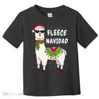 Fleece Feliz Navidad Llama Christmas Cute Xmas Gift Toddler T-Shirt thumb 0
