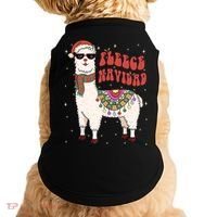 Fleece Feliz Navidad Llama Christmas Cute Xmas Gift Cool Gift Doggie Tank thumb 0