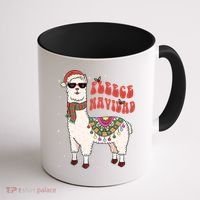 Fleece Feliz Navidad Llama Christmas Cute Xmas Gift Cool Gift Coffee Mug thumb 1