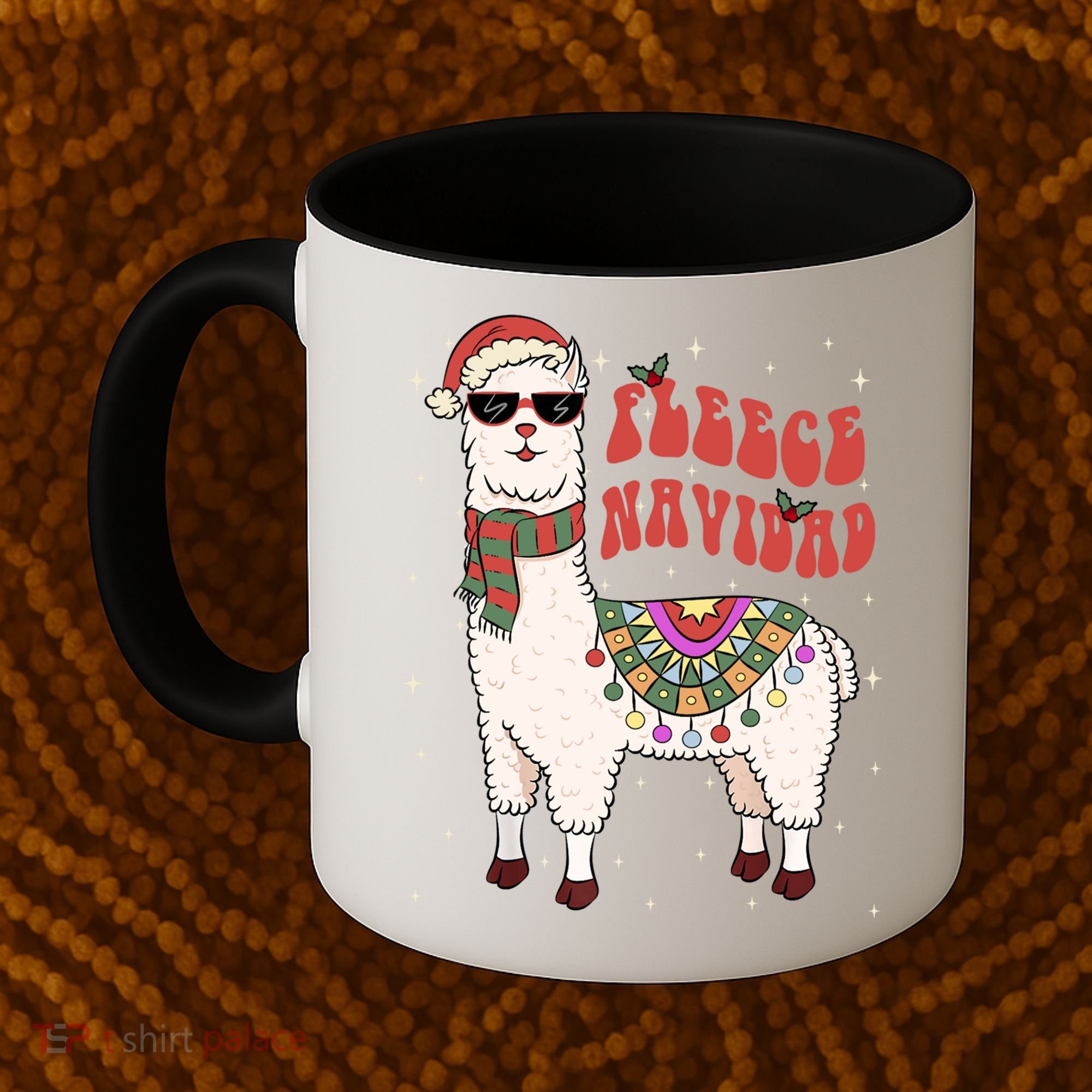 Fleece Feliz Navidad Llama Christmas Cute Xmas Gift Cool Gift Coffee Mug