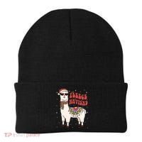 Fleece Feliz Navidad Llama Christmas Cute Xmas Gift Cool Gift Beanie thumb 0