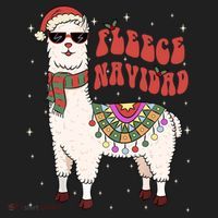 Fleece Feliz Navidad Llama Christmas Cute Xmas Gift Cool Gift Hat thumb 2