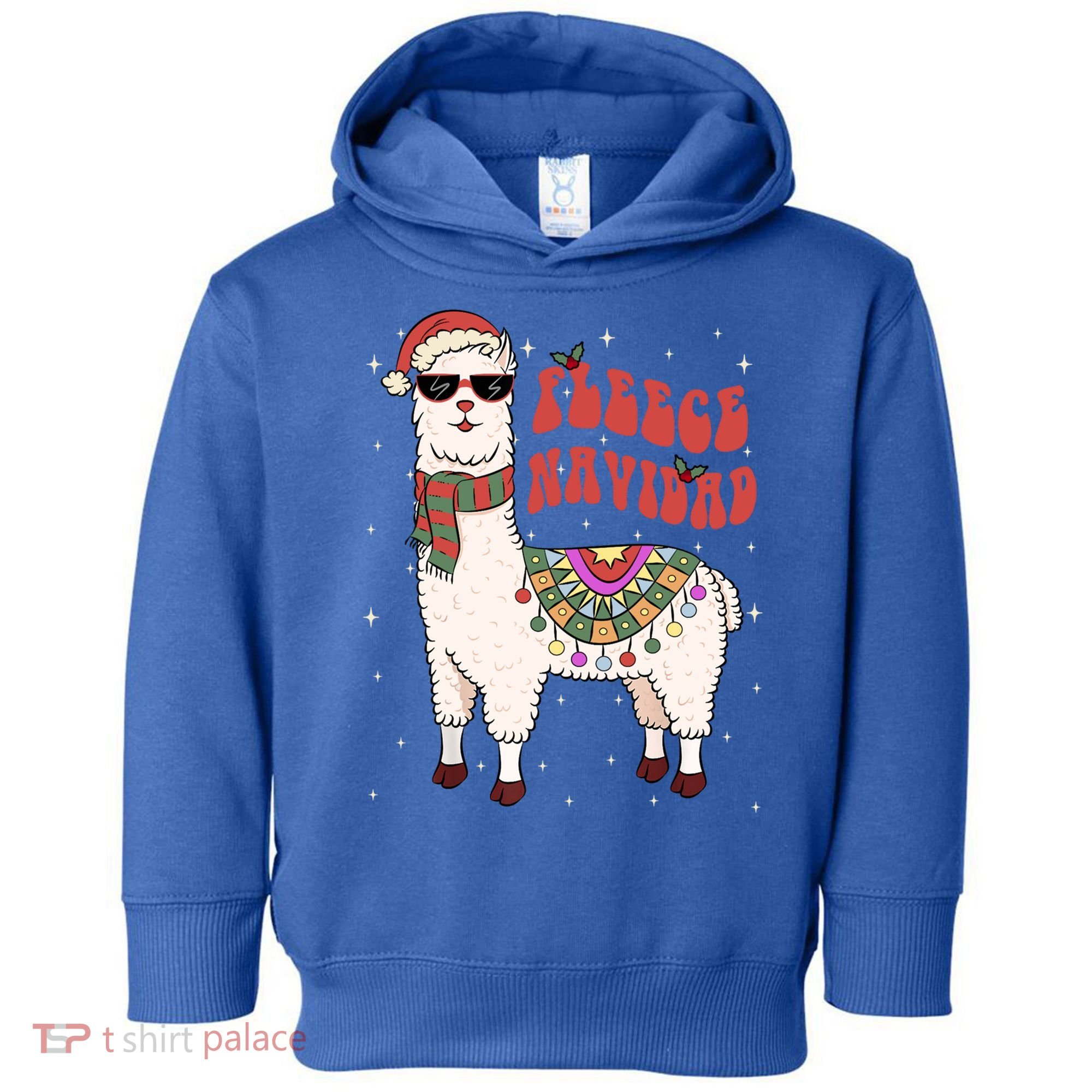 Fleece Feliz Navidad Llama Christmas Cute Xmas Gift Cool Gift Toddler Hoodie