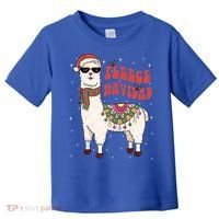 Fleece Feliz Navidad Llama Christmas Cute Xmas Gift Cool Gift Toddler T-Shirt thumb 0