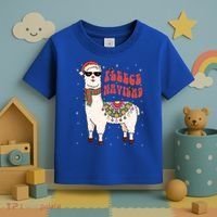 Fleece Feliz Navidad Llama Christmas Cute Xmas Gift Cool Gift Toddler T-Shirt thumb 3