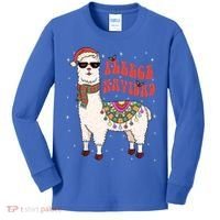 Fleece Feliz Navidad Llama Christmas Cute Xmas Gift Cool Gift Kids Long Sleeve Shirt thumb 0
