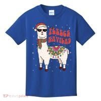 Fleece Feliz Navidad Llama Christmas Cute Xmas Gift Cool Gift Kids T-Shirt thumb 0