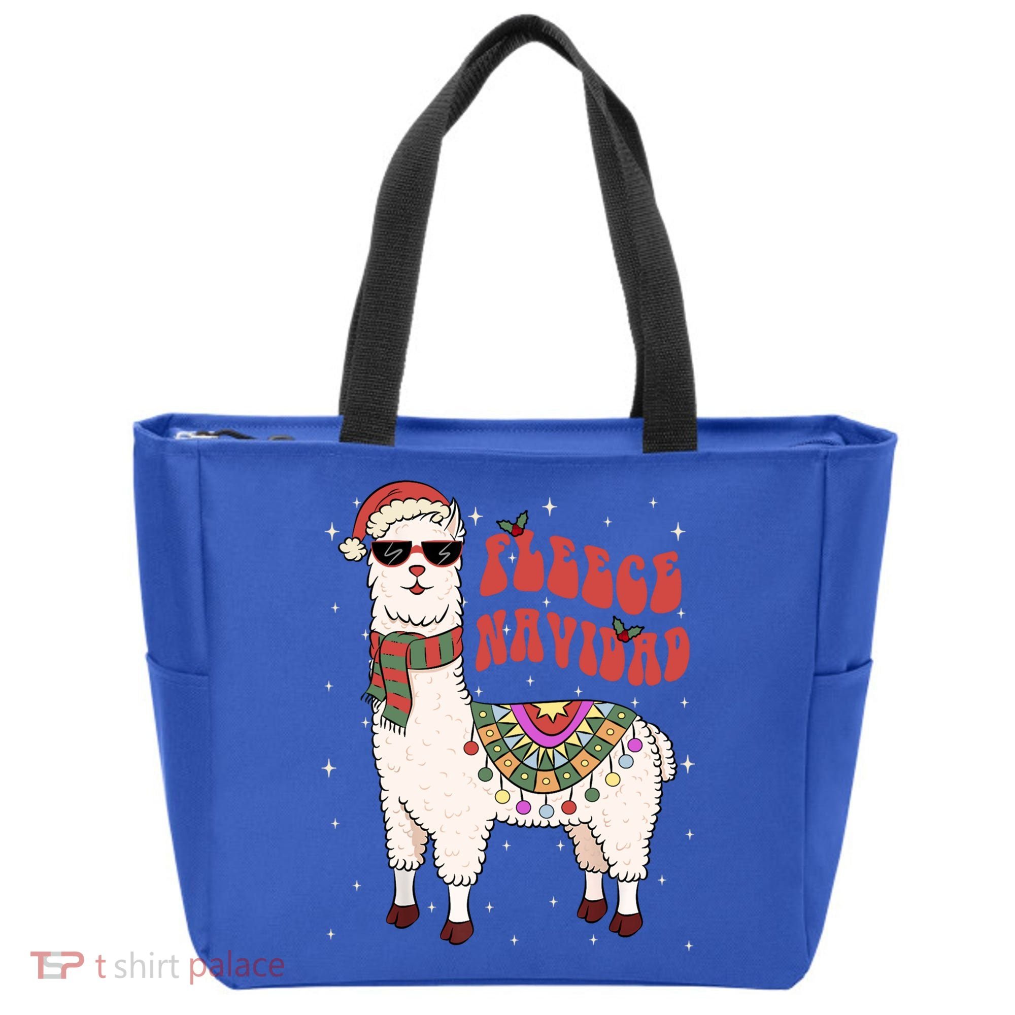 Fleece Feliz Navidad Llama Christmas Cute Xmas Gift Cool Gift Tote Bag