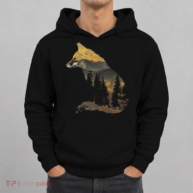 Fox Forest Nature Lover Mountains Hiking Camping Bushcraft Hoodie