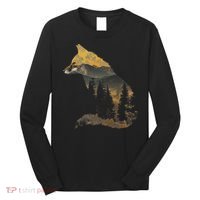 Fox Forest Nature Lover Mountains Hiking Camping Bushcraft Long Sleeve Shirt thumb 0