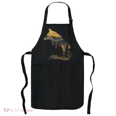Fox Forest Nature Lover Mountains Hiking Camping Bushcraft Apron
