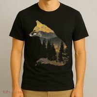 Fox Forest Nature Lover Mountains Hiking Camping Bushcraft T-Shirt thumb 3