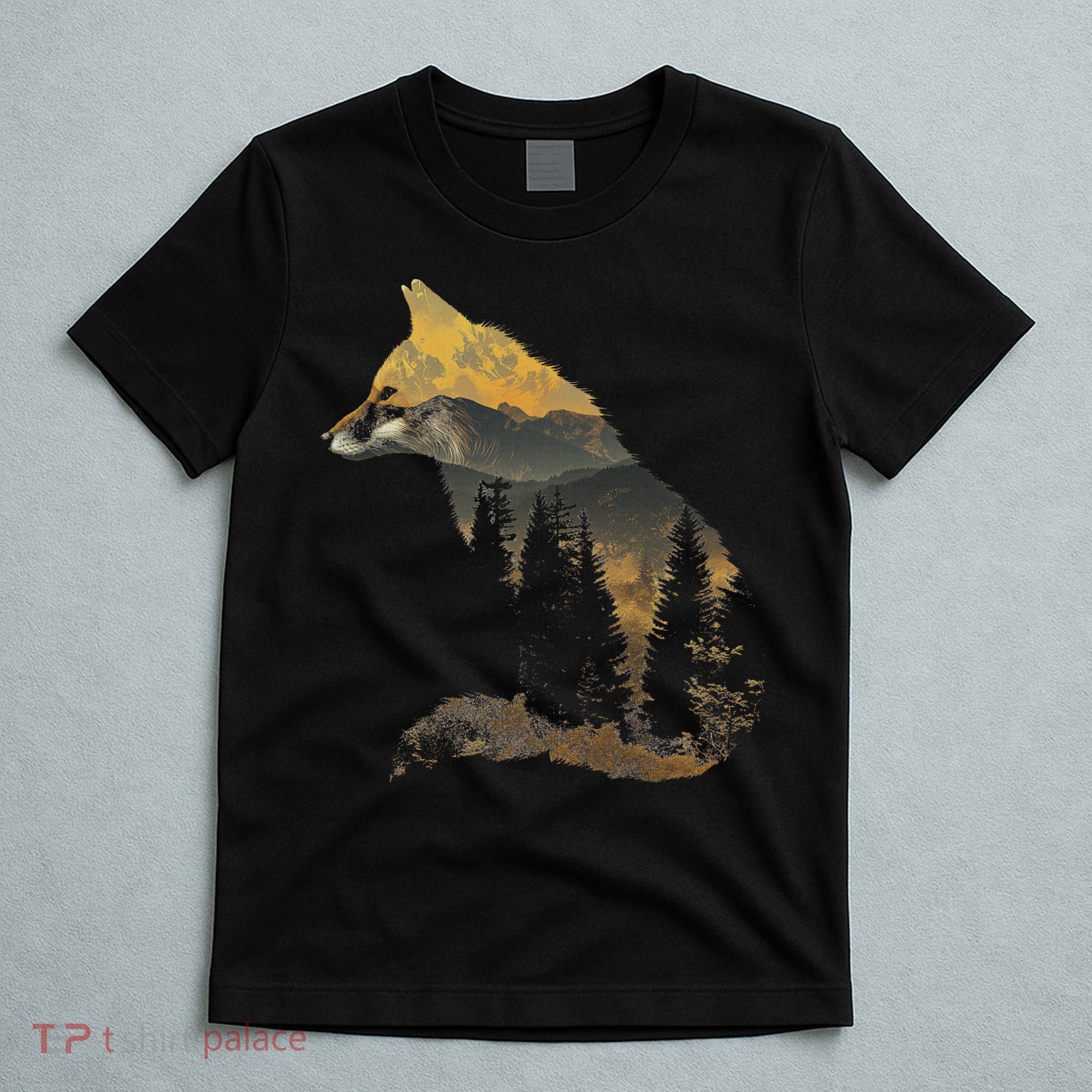 Fox Forest Nature Lover Mountains Hiking Camping Bushcraft T-Shirt