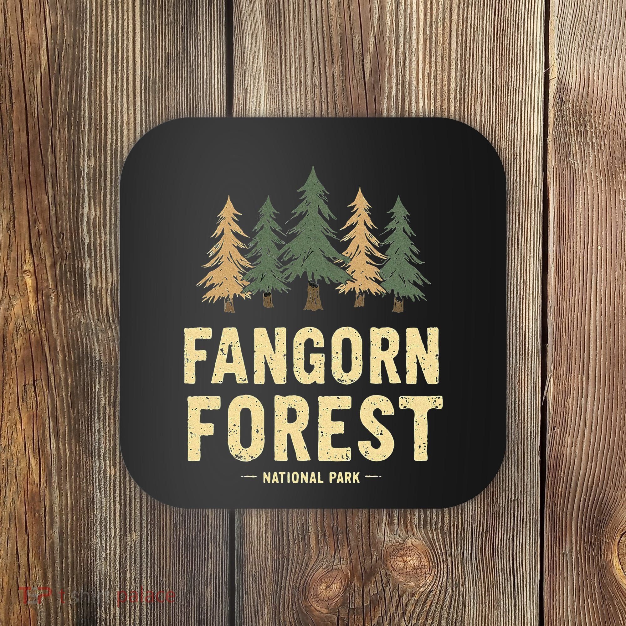 Fangorn Forest National Park Bookworms Saying Coaster