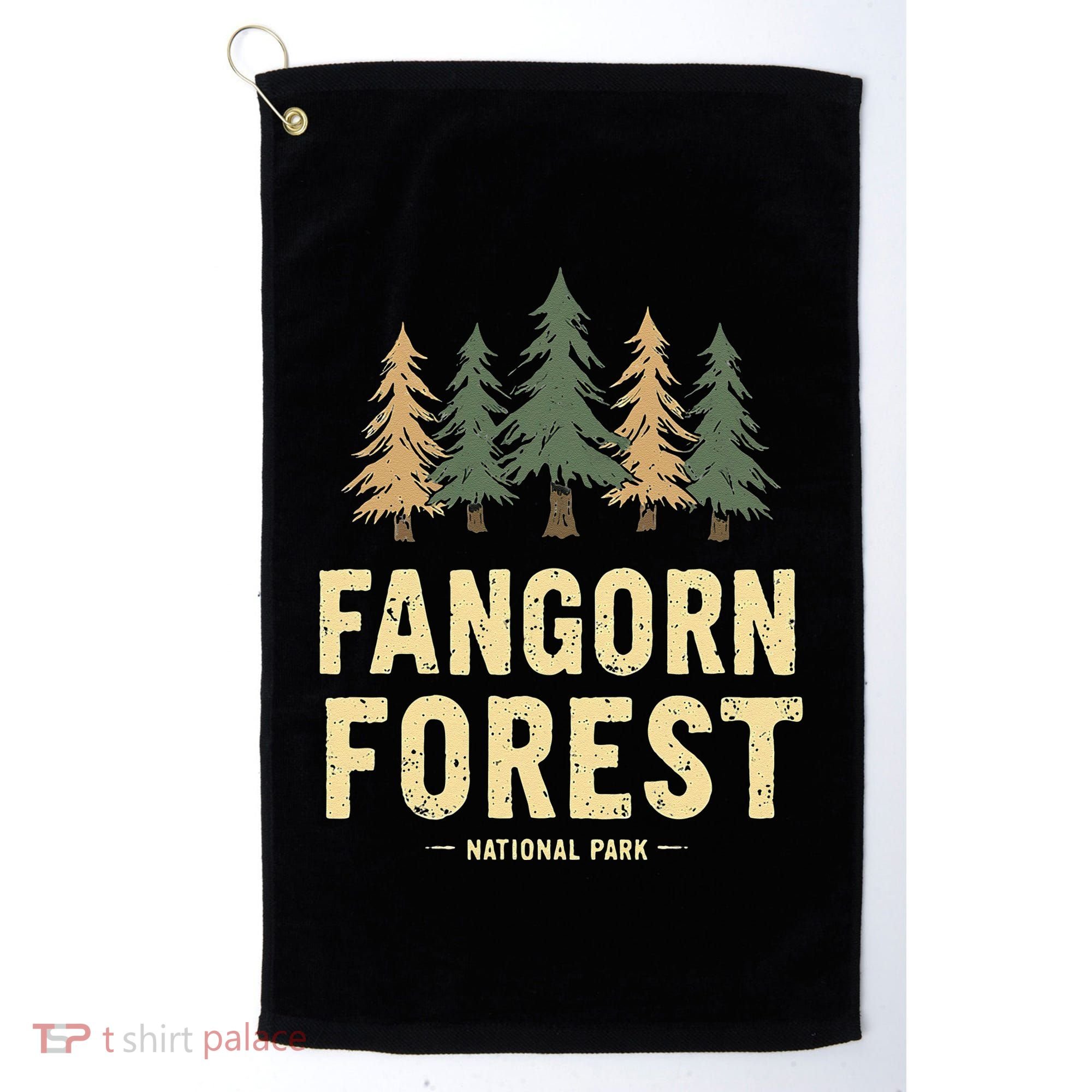 Fangorn Forest National Park Bookworms Saying Golf Towel