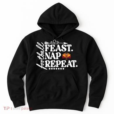 Football Feast Nap Repeat Hoodie