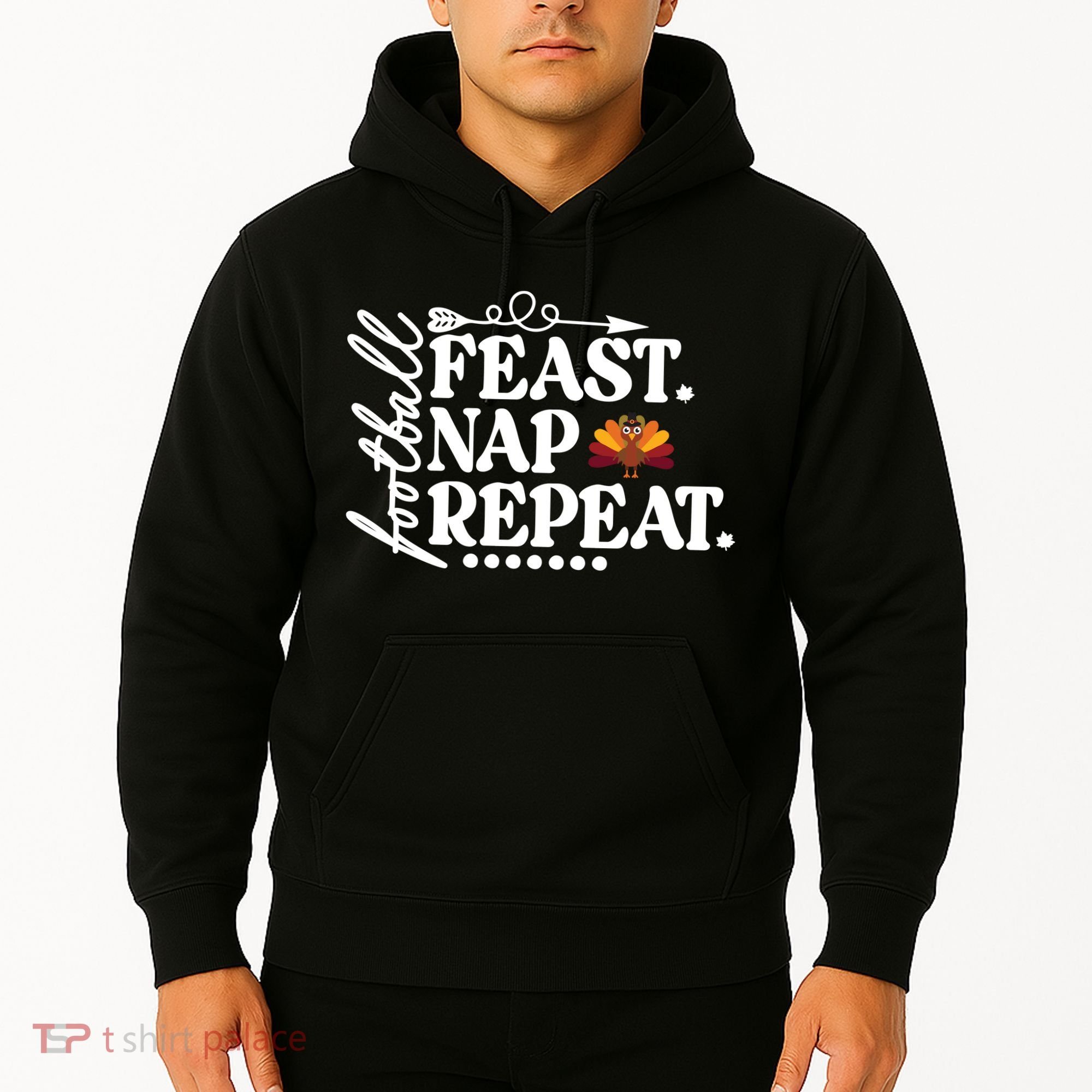 Football Feast Nap Repeat Hoodie
