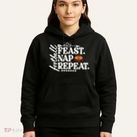 Football Feast Nap Repeat Hoodie thumb 5
