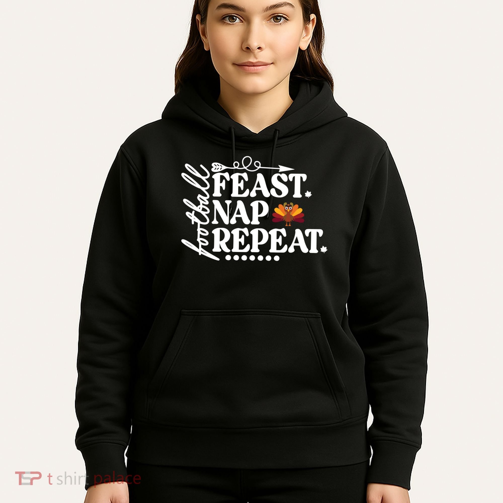 Football Feast Nap Repeat Hoodie